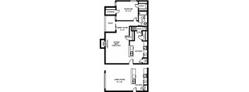 Fulton's Crossing and Landing 2D Floor Plan - The Canville 1b1b