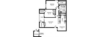 Fulton's Crossing and Landing 2D Floor Plan - The Charleton 2b1b
