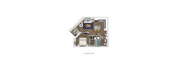 The Edison at Bozeman Apartments Beehive Basin 3D Floor Plan