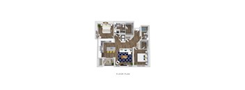 The Edison at Bozeman Apartments Pine Creek 3D Floor Plan