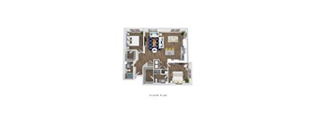 The Edison at Bozeman Apartments Palisade 3D Floor Plan
