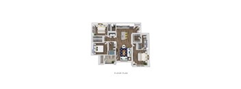 The Edison at Bozeman Apartments Hyalite 3D Floor Plan
