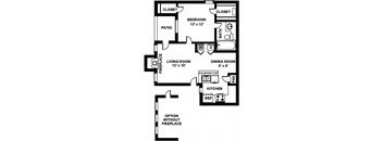 Fulton's Crossing and Landing 2D Floor Plan -  The Hartley 1b1b