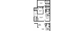 Fulton's Crossing and Landing 2D Floor Plan - The Preston 2b2b