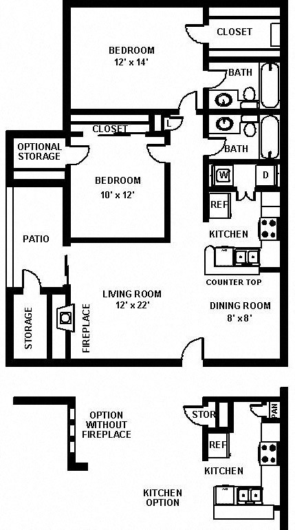 Fulton's Crossing and Landing 2D Floor Plan - The Preston 2b2b