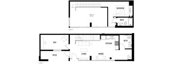 A black and white diagram of  LW-C at Ovelo Hollywood