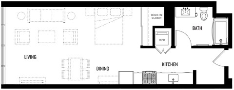 A black and white floor plan of a house with labeled rooms.