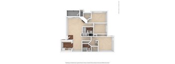 The Marina at Martha Lake Apartments 3x2 Unfurnished Floor Plan