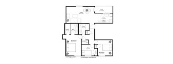 Thunderbird Apartments 3x1.5 Floor Plan