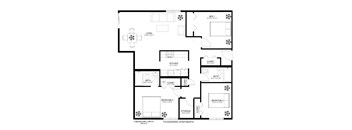 Thunderbird Apartments 3x2 Floor Plan
