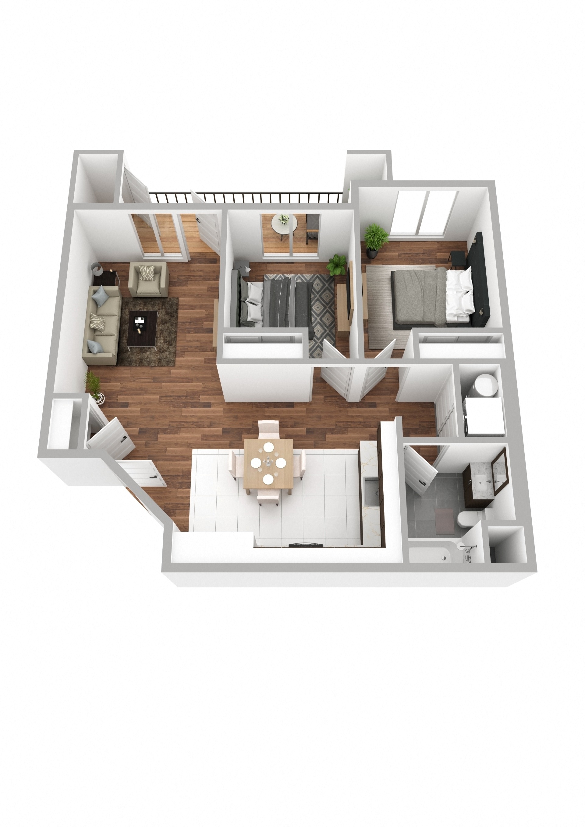 Tilian Point Apartments in Woodburn, Oregon 2 Bedroom Floor Plan