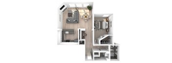 Villaggio on Yarrow Bay Apartments Torino Renovated Floor Plan