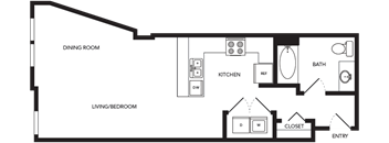 Towne Apartments in Seattle, Washington S2 Floor Plan