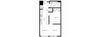 Towne Apartments in Seattle, Washington A1 Floor Plan