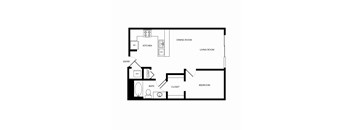 Towne Apartments in Seattle, Washington A4 Floor Plan