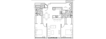 Towne Apartments in Seattle, Washington B14 Floor Plan