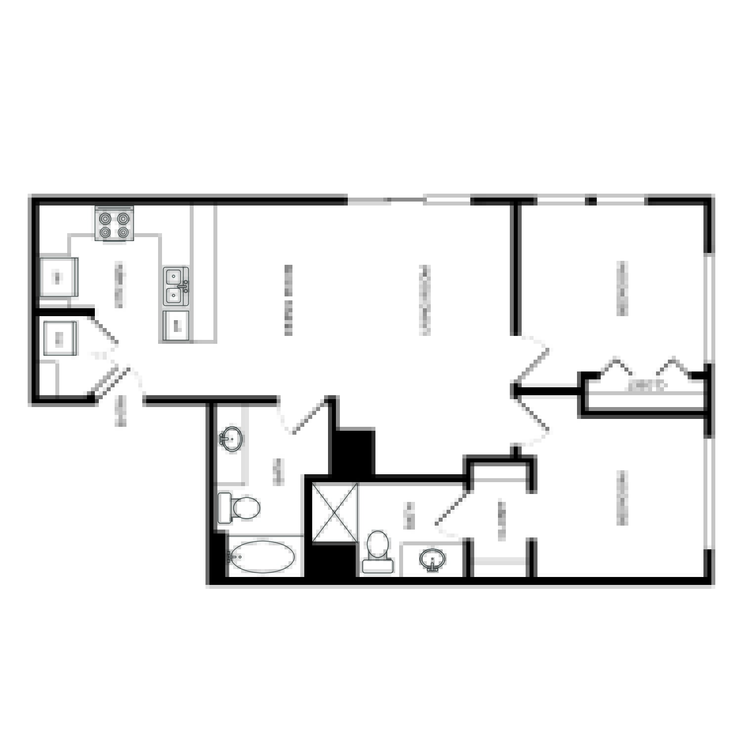 Towne Apartments in Seattle, Washington B4 Floor Plan