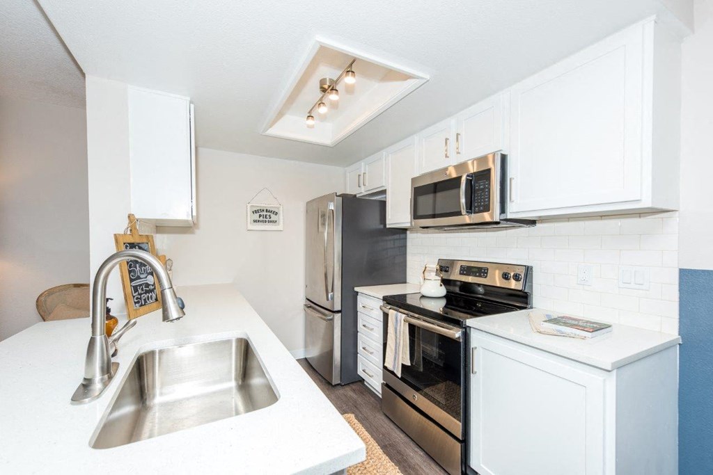 Townhomes with a View Kitchen Sink and Counters