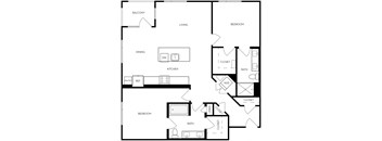 Trovita Rio Apartments in Tempe, Arizona 2x2 Floor Plan