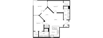 Trovita Rio Apartments in Tempe, Arizona 2x2 Floor Plan