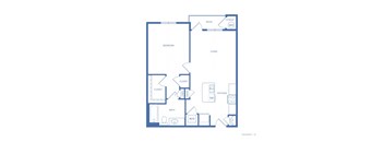 A blueprint of a house layout with labeled rooms.