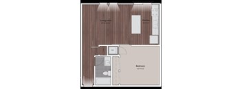 Domain at Wash Park Apartments 1x1 E Floor Plan