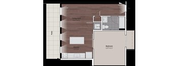 Domain at Wash Park Apartments 1x1 F Floor Plan
