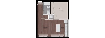 Domain at Wash Park Apartments 1x1 A Floor Plan