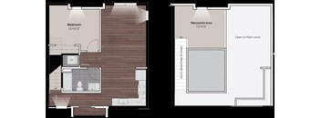 Domain at Wash Park Apartments 1x1 Loft Floor Plan