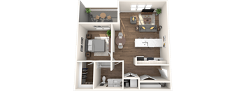 Sumner Mill Apartments 3D Floor Plan Whitworth