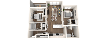 Sumner Mill Apartments 3D Floor Plan Thompsom