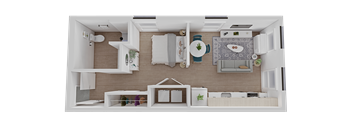 a floor plan of a one bedroom apartment
