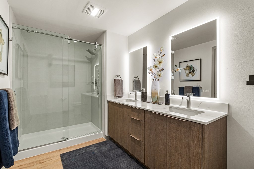 Vela Apartments bathroom with shower