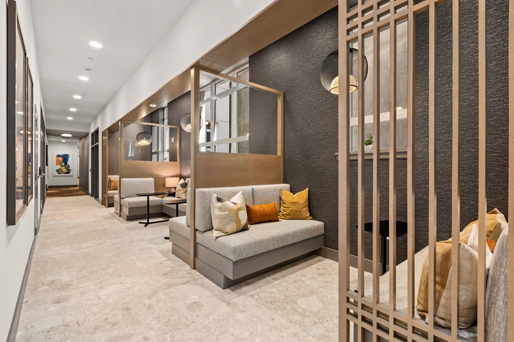 Vela Apartments lounge and co-working area