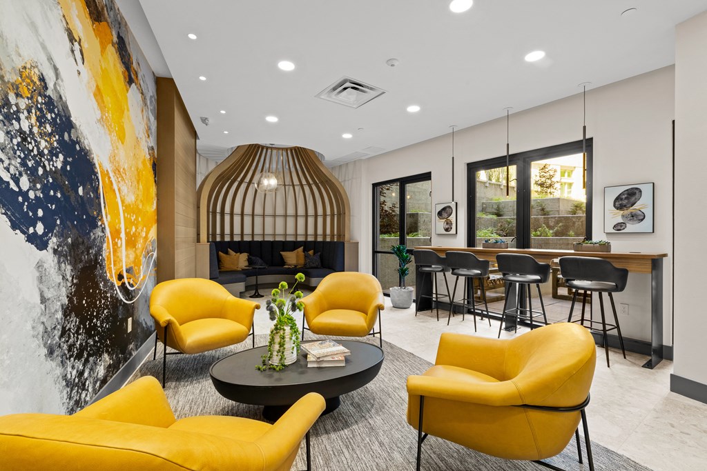 Vela Apartments co-working lounge