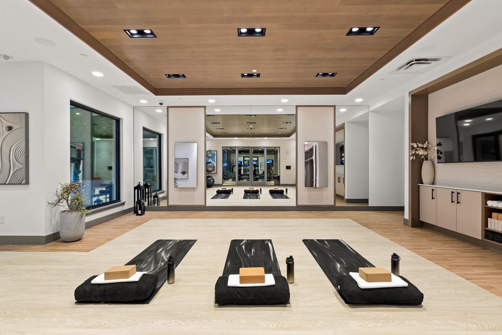 Vela Apartments Fitness Center yoga room