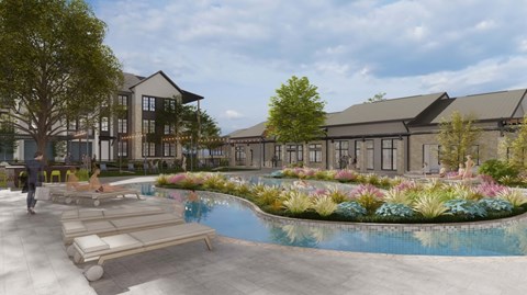 View at Manor Crossing New Apartments in Manor, Texas Exterior and Pool Rendering View at Manor Crossing New Apartments in Manor, Texas Exterior and Pool Rendering