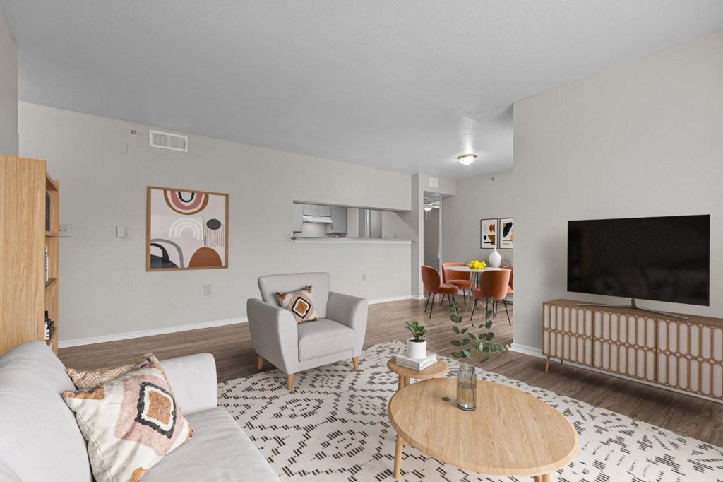 Valley Ridge Apartments in Lewisville, Texas Model Living Room