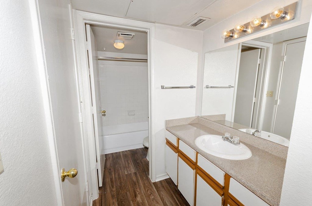 Valley Ridge Apartments in Lewisville, Texas Bathroom with Bathtub