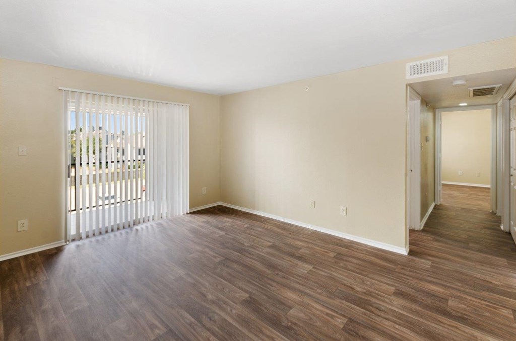 Valley Trails Apartments in Irving, Texas Living Room with Private Patio