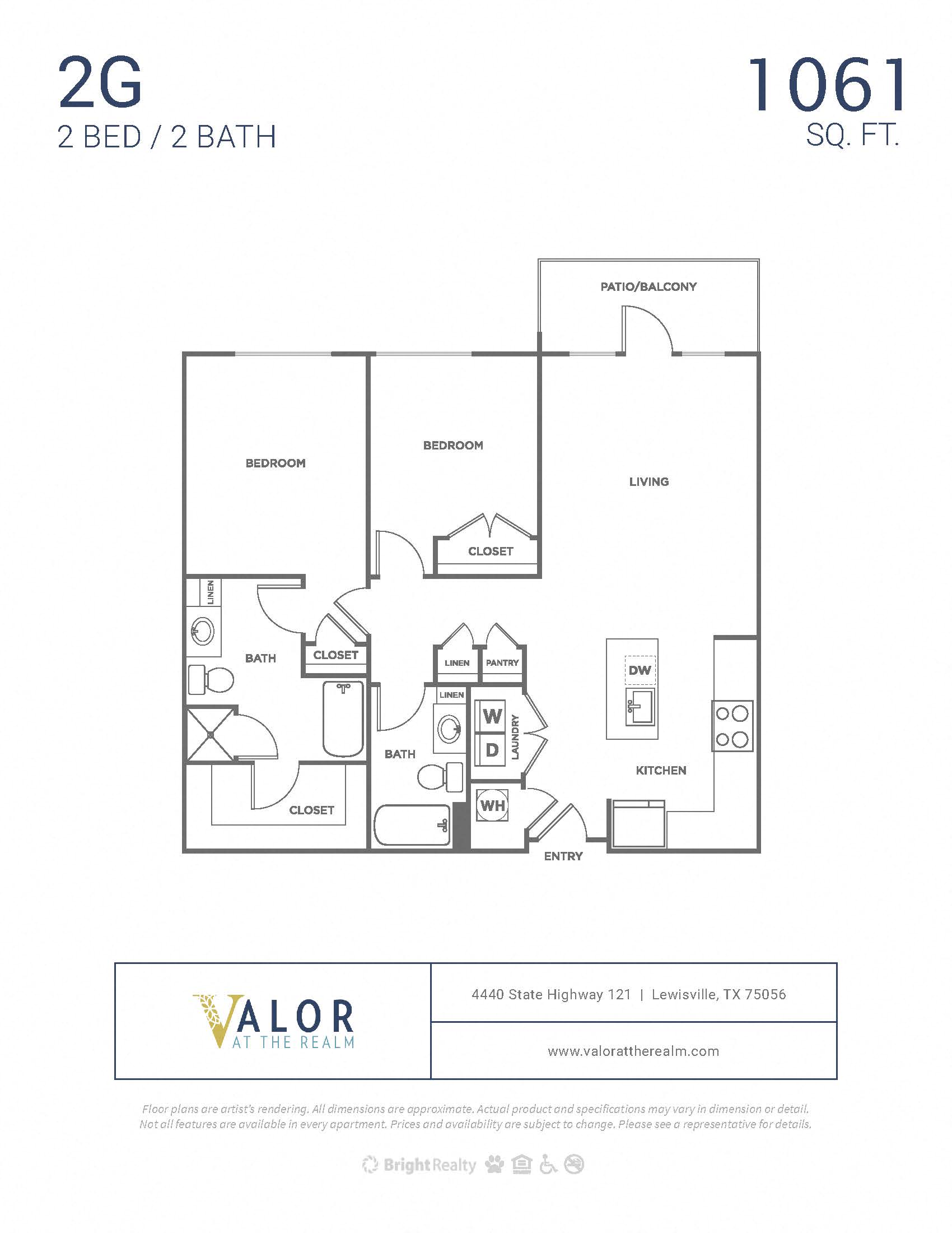 Valor at the Realm 2x2 G Floor Plan