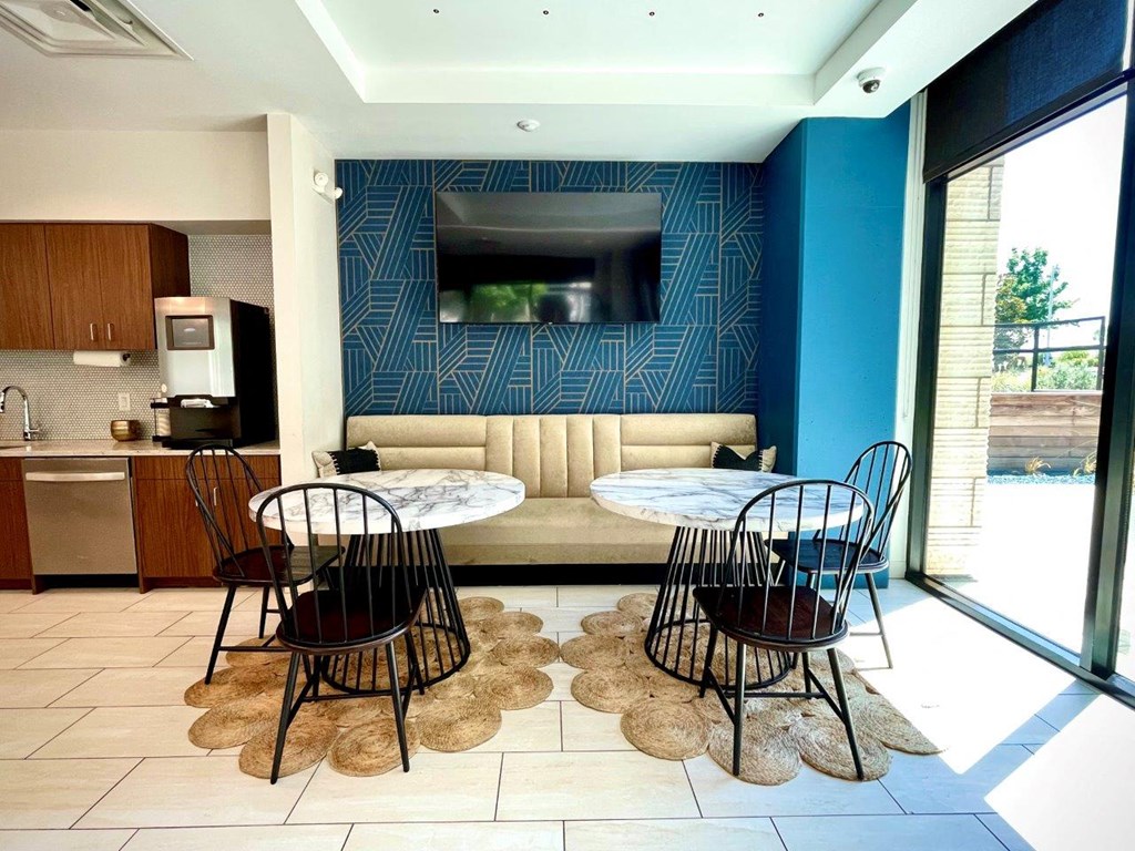 Valor at the Realm in Lewisville, Texas Clubhouse Kitchen with Seating