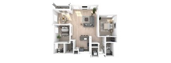 Villaggio on Yarrow Bay Apartments Venice Renovated Floor Plan