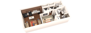 Veranda Highpointe Apartments Antero 3D Floor Plan