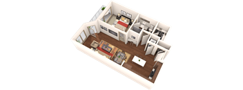 Veranda Highpointe Apartments Challenger 3D Floor Plan