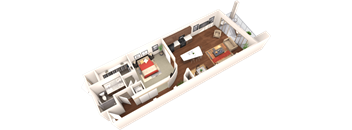 Veranda Highpointe Apartments Evans 2D Floor Plan