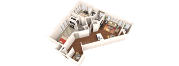 Veranda Highpointe Apartments Redcloud 3D Floor Plan