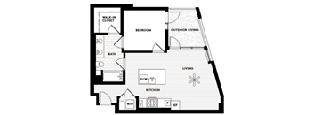Vinz on Fairfax Apartments in Los Angeles, California A1 Floor Plan