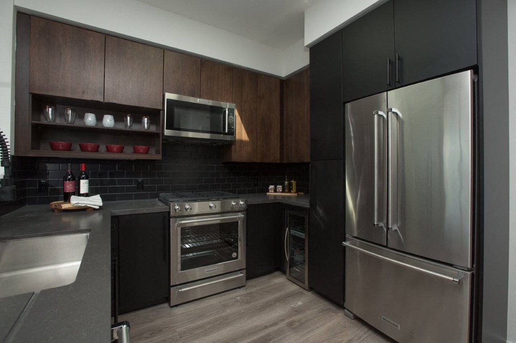Vinz on Fairfax Apartments in Los Angeles, California Model Kitchen