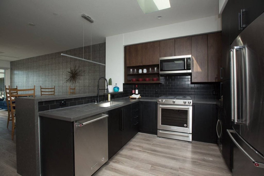 Vinz on Fairfax Apartments in Los Angeles, California Model Kitchen
